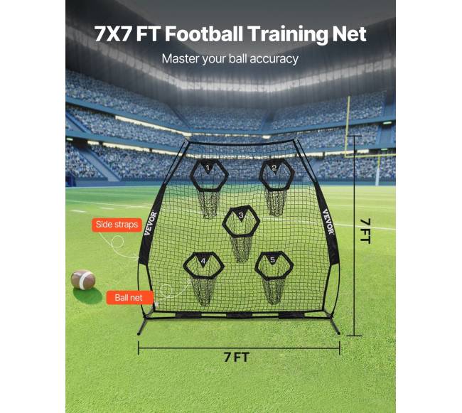 Futbolo treniruoklis su taikinių tinklu 2134 mm2