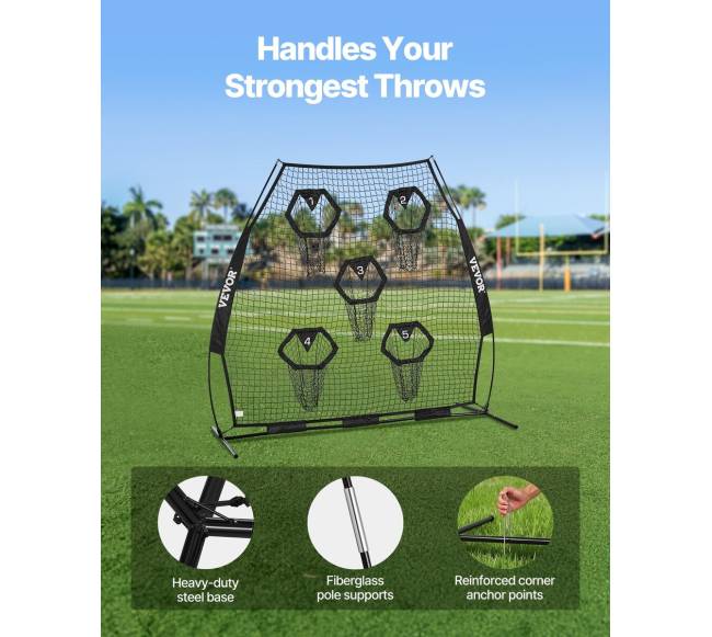 Futbolo treniruoklis su taikinių tinklu 2134 mm3