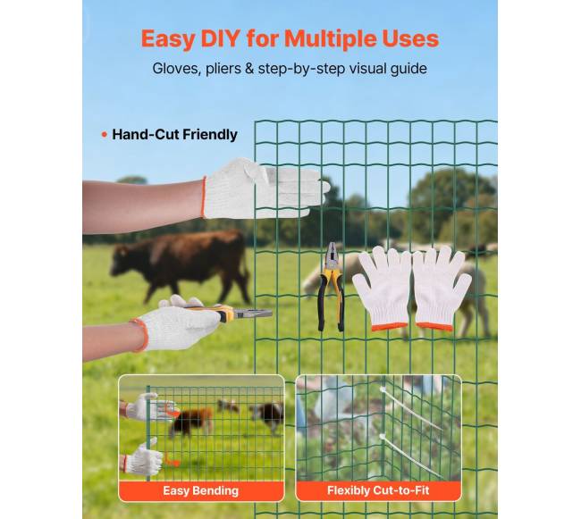 Ūkinė tvora, 1 x 25 m, 50 x 100 mm tinklelis5