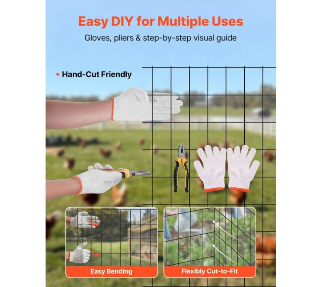 Tinklinė tvora 61 cm x 7.62 m, 16 gaujo cinkuota viela5