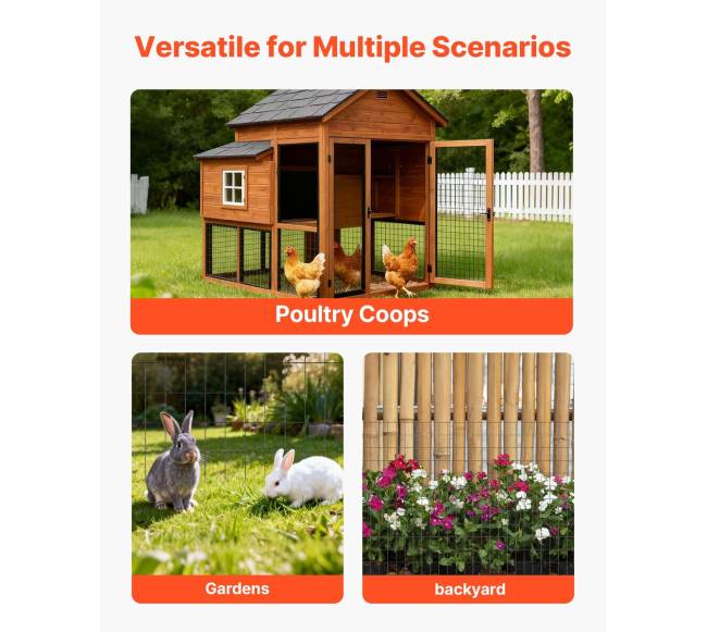 Tinklinė tvora 61 cm x 7.62 m, 16 gaujo cinkuota viela6