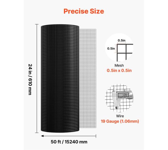 Tinklinė tvora 61cm x 15m su viniline danga2