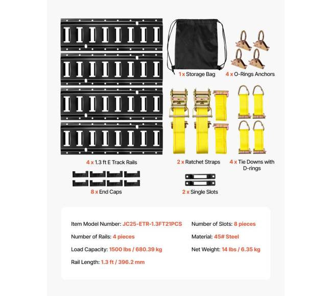 E-track tvirtinimo komplektas garažams ir priekaboms6