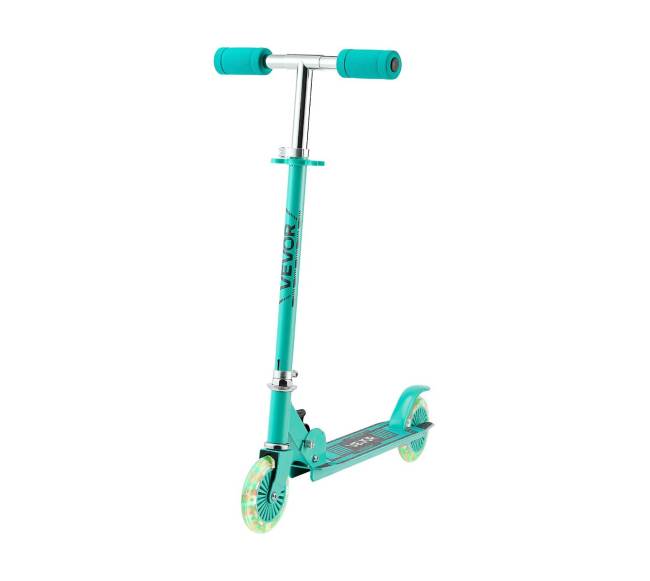 Vaikiškas paspirtukas su šviečiančiais ratais0