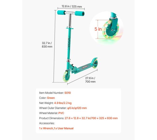 Vaikiškas paspirtukas su šviečiančiais ratais6