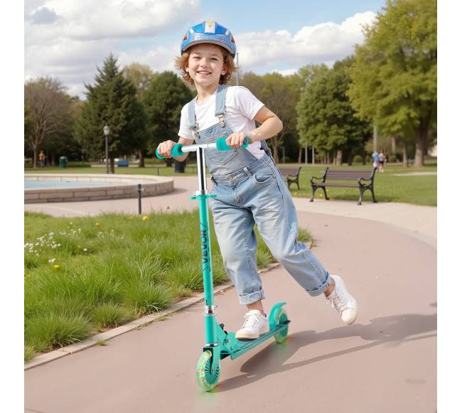 Vaikiškas paspirtukas su šviečiančiais ratais7