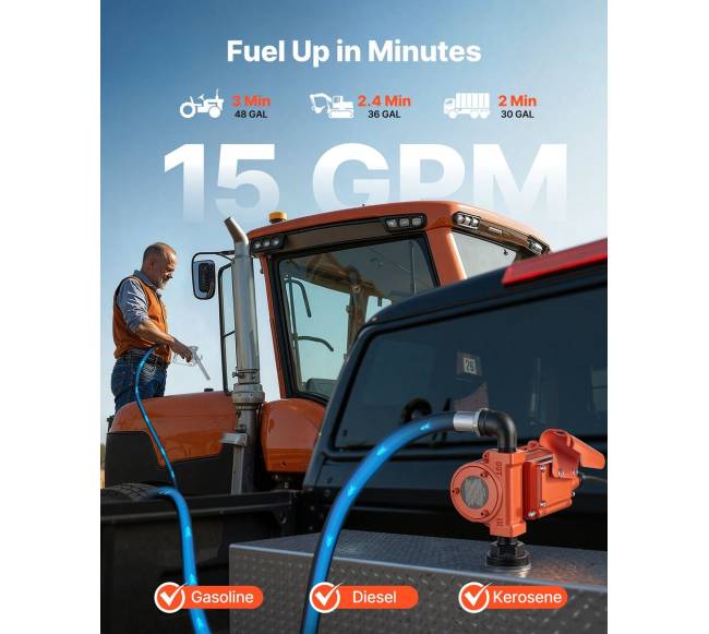 Kuro perkėlimo siurblys, 12V, 57 lm1