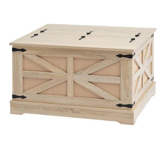 Dviejų lygių rataninis kavos staliukas0