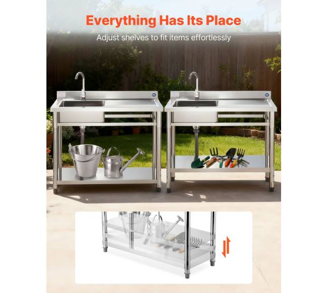 Nerūdijančio plieno komercinė virtuvės kriauklė2