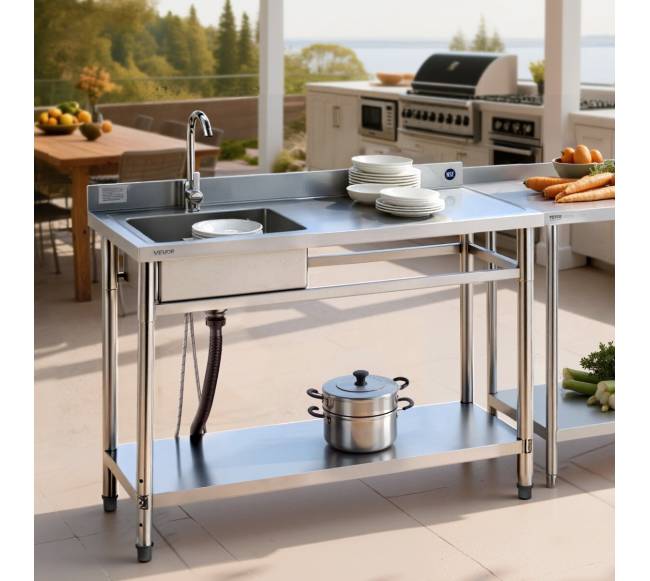 Nerūdijančio plieno komercinė virtuvės kriauklė7