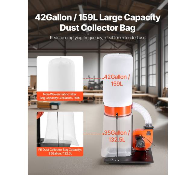 Medžio dulkių surinkėjas 1200 CFM3