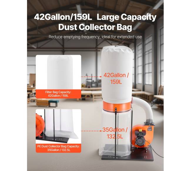 Dulkių surinkėjas su sūkuriu medienai3