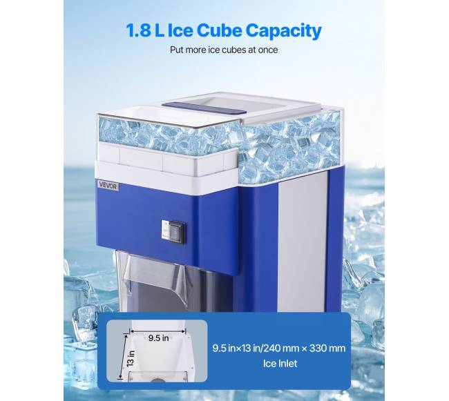 Komercinė ledo smulkintuvo mašina 1.8L, mėlyna3