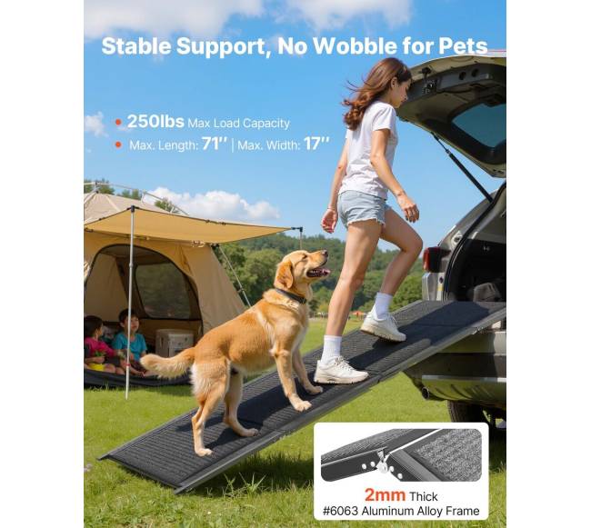Šuns rampa automobiliams, sulankstoma, 180 cm1