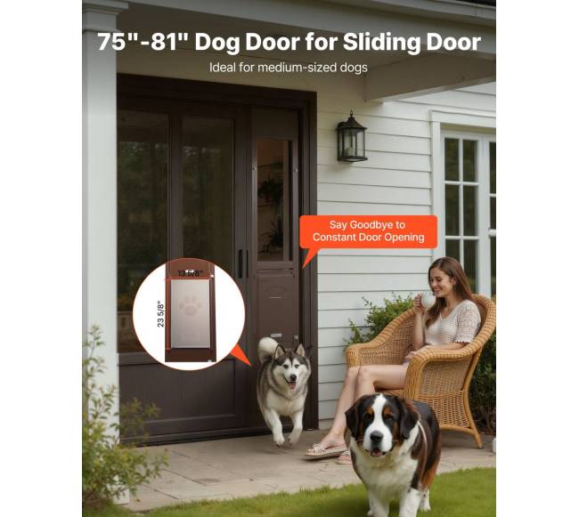 Stumdomosios durys šunims su stikliniu rėmu1