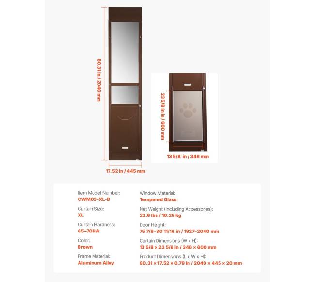 Stumdomosios durys šunims su stikliniu rėmu6