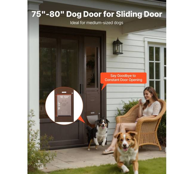 Šuns durys slankiojančiam stiklui, reguliuojamas aukštis1