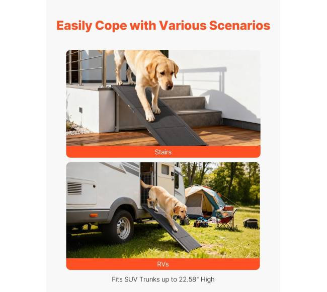 Šuns rampa automobiliui, 160 x 43.2 cm3