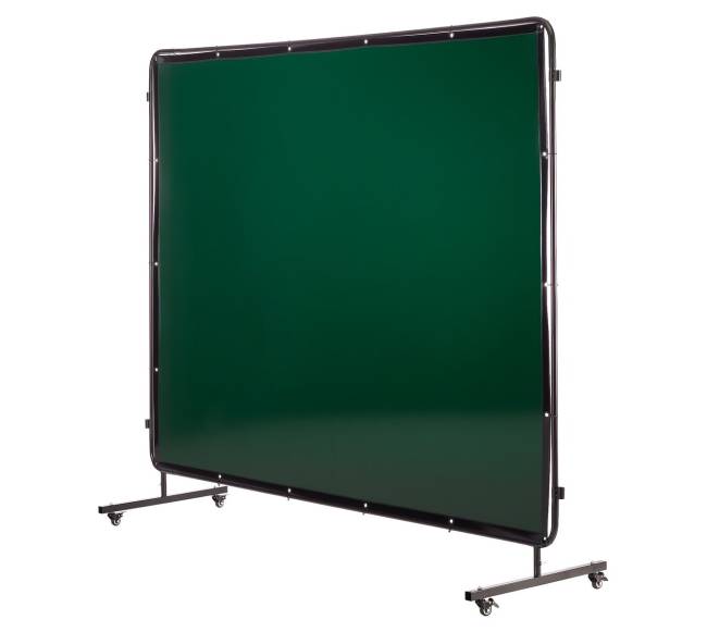 Suvirinimo uždanga su rėmu, tamsiai žalia8