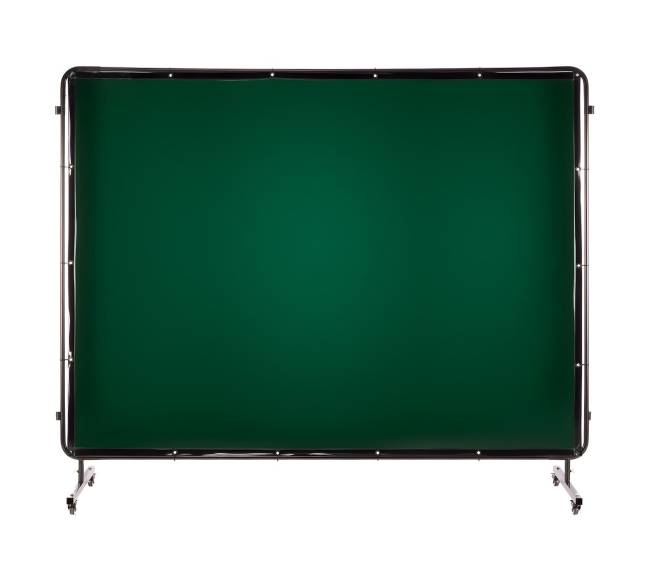 Suvirinimo uždanga su rėmu, tamsiai žalia10