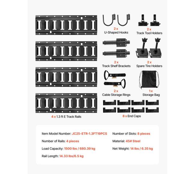 E-vėžės tvirtinimo bėgių rinkinys furgonams6