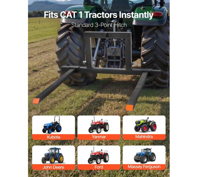 3 taškų traktoriniai šakės su apkaba4