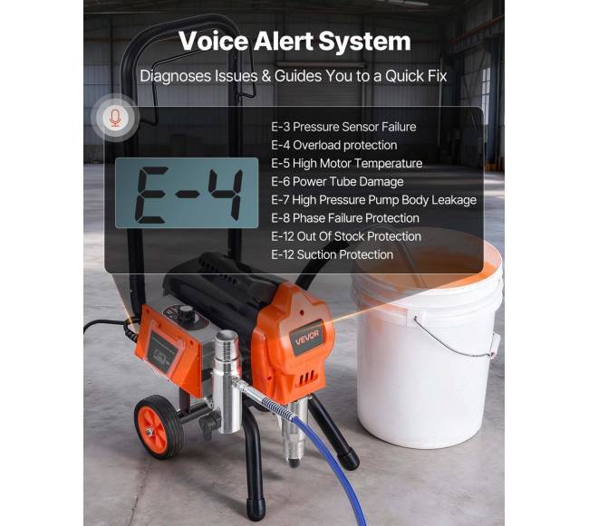 Beorė dažymo mašina 1500W, 3300PSI su vežimėliu2