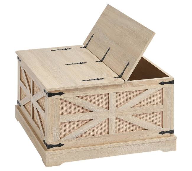 Dviejų lygių rataninis kavos staliukas8