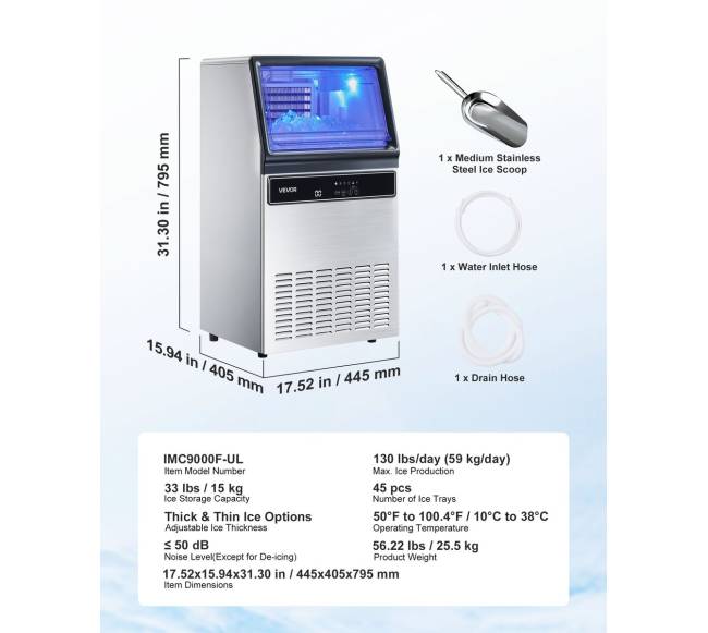 Kompaktiška ledo gaminimo mašina, 59 kgd6