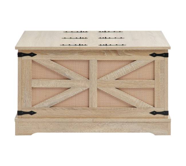 Dviejų lygių rataninis kavos staliukas9