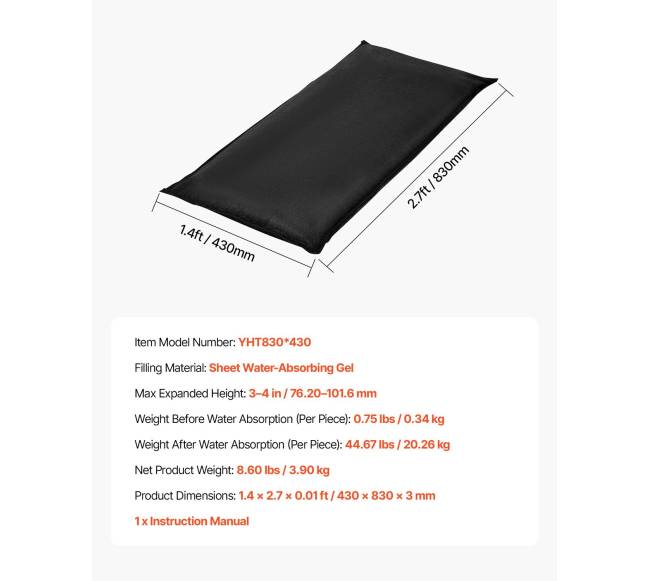 Užtvaros nuo potvynių maišelių rinkinys, 10 vnt.6