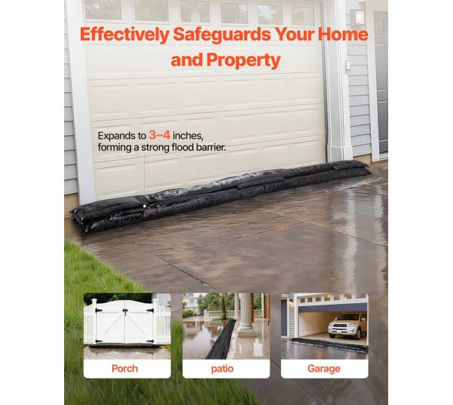 Vandens barjeras, 8 vnt., 3050 x 210 mm, aktyvuojamos vandeniu užtvaros1