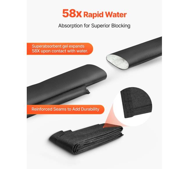 Vandens barjeras, 8 vnt., 3050 x 210 mm, aktyvuojamos vandeniu užtvaros2