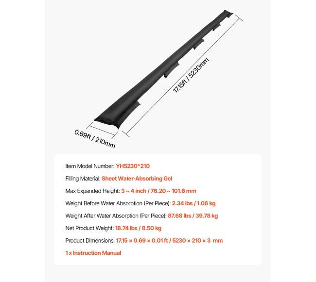 Vandens užtvara, 8 vnt., daugkartinio naudojimo6