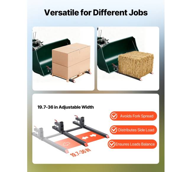 Šakių šakės su reguliuojamu skersiniu 907 kg sveriančios3