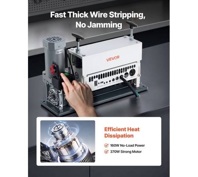 Elektrinis laidų nuėmimo įrenginys, 1.5-40 mm2