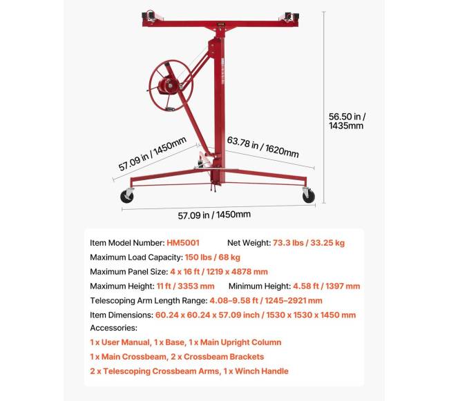 Gipso kartono keltuvas su teleskopiniu strypu6