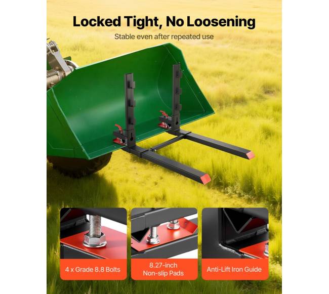 Traktoriaus šakių priedai 1814 kg, juodi2