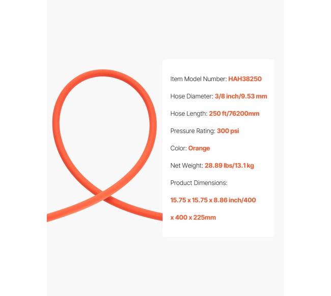 Hibridinė oro žarna 9.53 x 76200 mm6