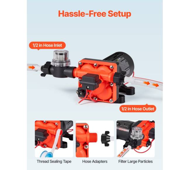 vandens pompa RV transporto priemonei3