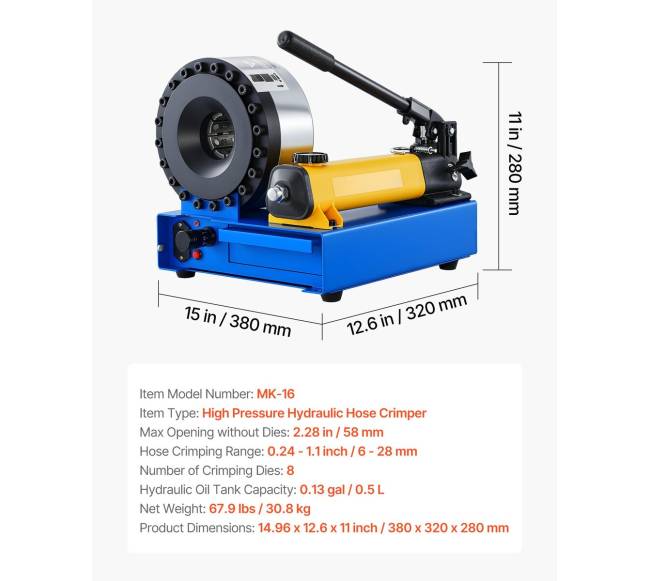 Rankinis hidraulinių žarnų užspaudimo įrankis6