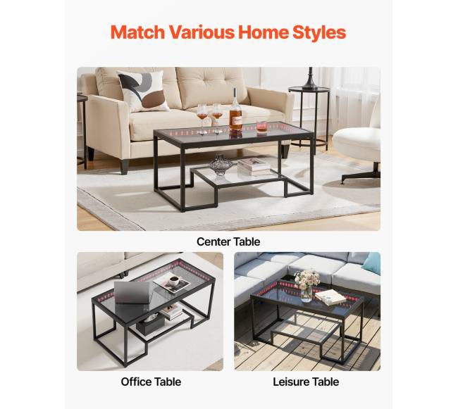 Stiklinis kavos staliukas su apšvietimu6