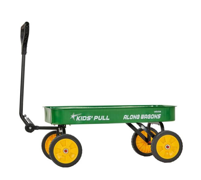 Vaikų vagonėlis su rankena, 101 cm, žalias8