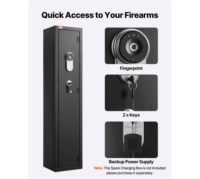 Šaunamųjų ginklų seifas su pirštų antspaudu2