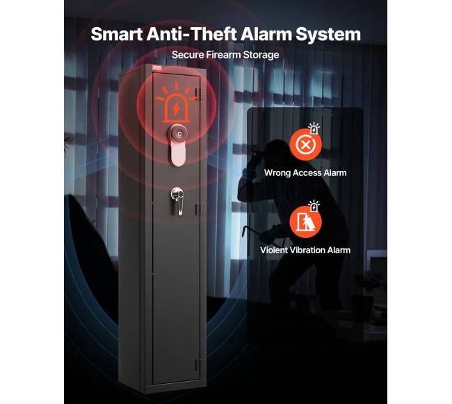 Šaunamųjų ginklų seifas su pirštų antspaudu3