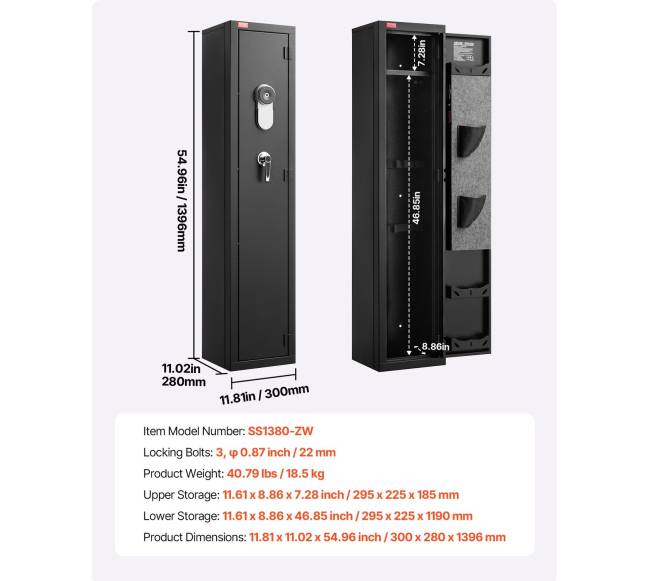 Šaunamųjų ginklų seifas su pirštų antspaudu6