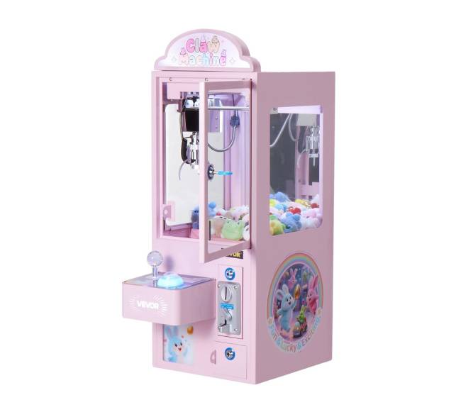 Žaislų krano žaidimo automatas rožinės spalvos9