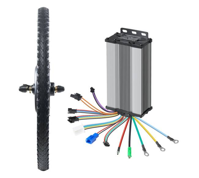 1000 W elektrinio dviračio konversijos rinkinys 48V 26" priekinis ratas9