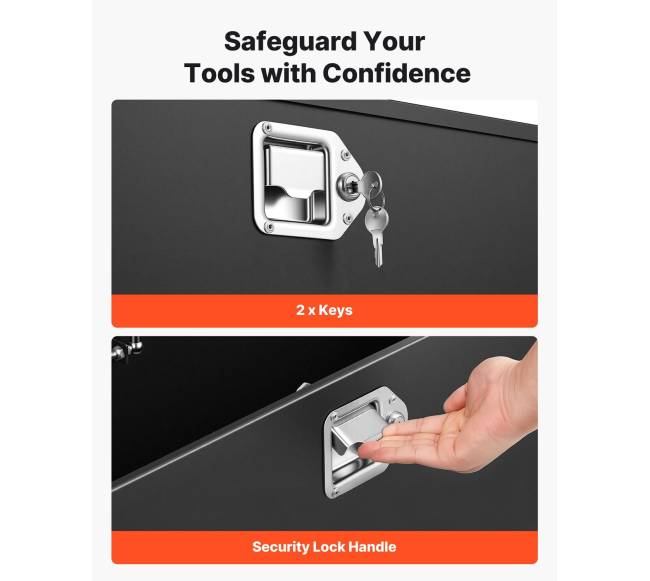 Priekabos dėžė įrankiams, plieninė, 1245 x 353 x 470 mm3