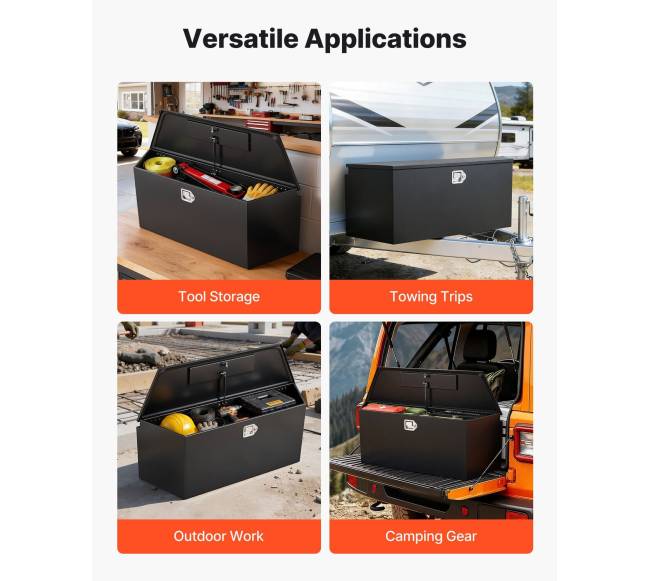 Priekabos dėžė įrankiams, plieninė, 1245 x 353 x 470 mm5